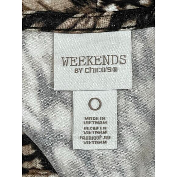 Weekends by CHICO’S  Women's 0 Small Animal Print Long Sleeves - Picture 6 of 7